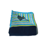 Drap de plage bleu 140x180cm Calypso - Le Comptoir de la Plage®