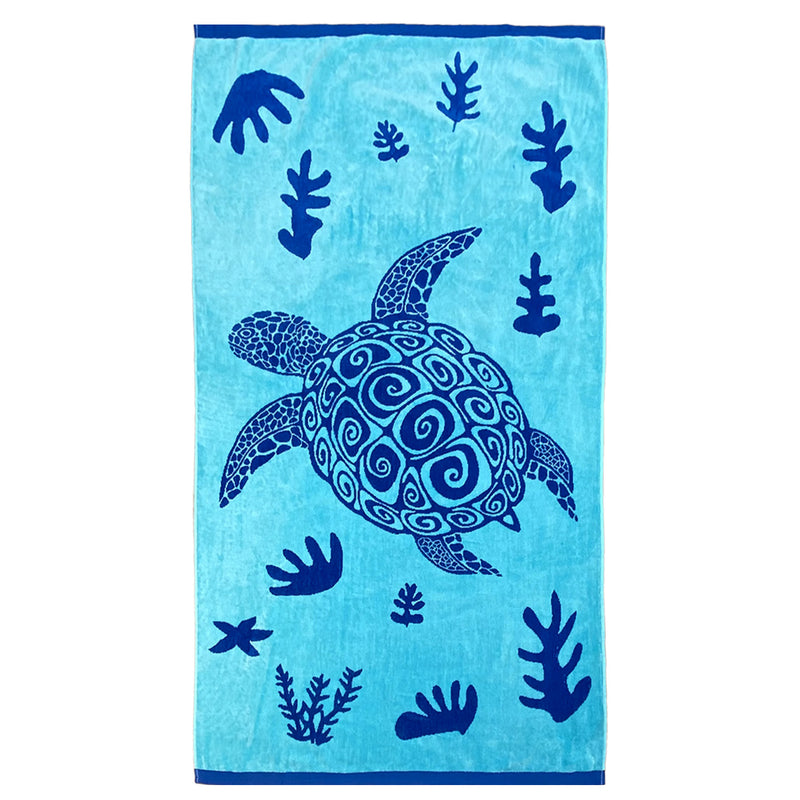 Serviette de plage éponge Velours Jacquard Malari