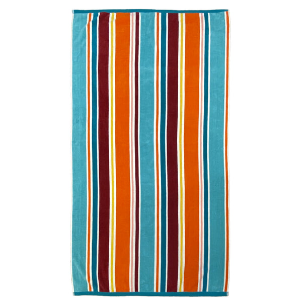 Serviette de plage éponge Velours Jacquard Socoa - Taille L 90x170cm