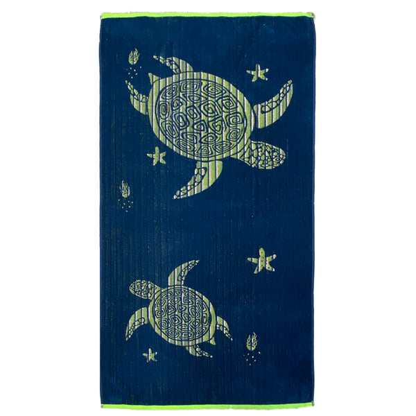 Serviette de plage éponge Velours Jacquard Hesperia 75x150cm