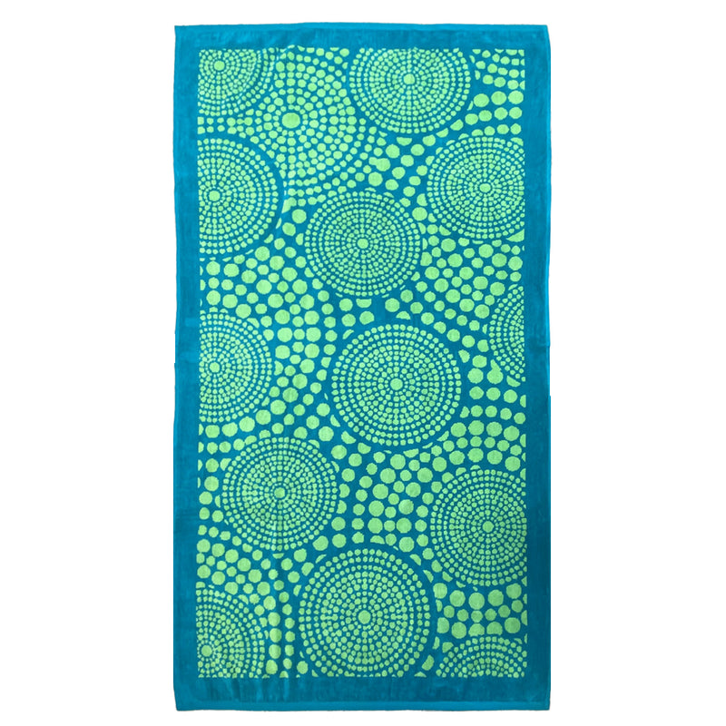 Serviette de plage éponge Velours Jacquard Waktu - Taille L 90x170cm