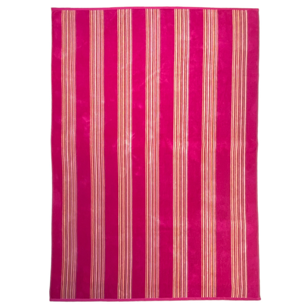 Drap de bain en coton Milonga Fuchsia, extra large - Le comptoir de la plage